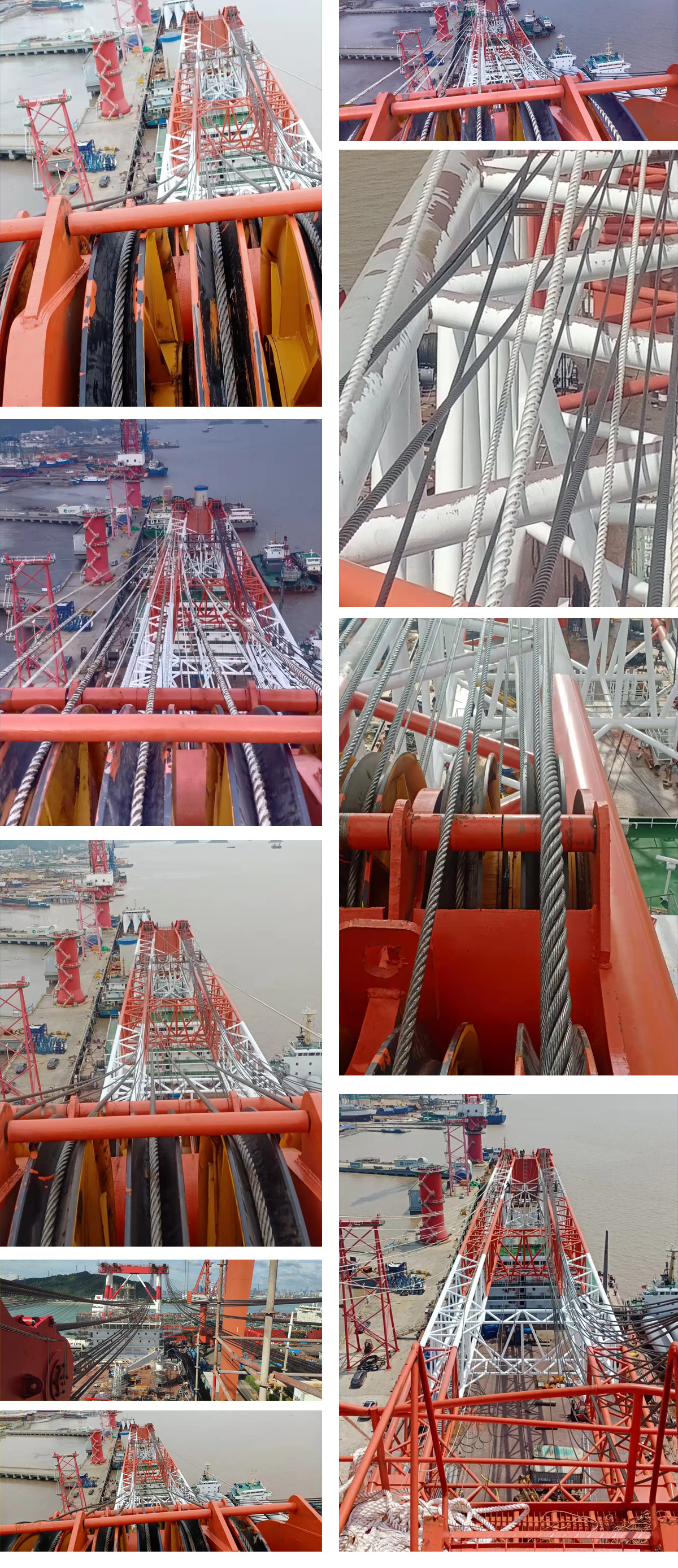 2400噸吊機(jī)鋼絲繩預(yù)緊安裝